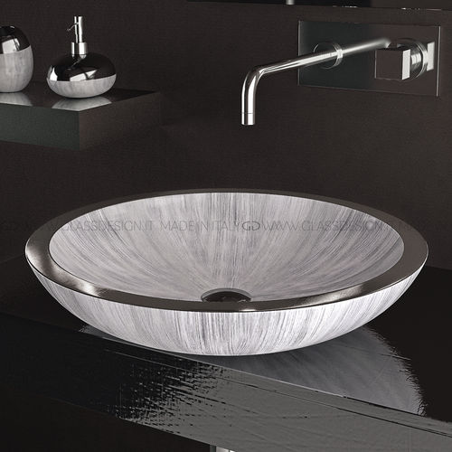 台上盆 - Round   - GLASS DESIGN Srl - 铝制 / 圆形 / 无孔