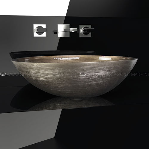 台上盆 - Metropole Flou - GLASS DESIGN Srl - 玻璃 / 椭圆 / 无孔