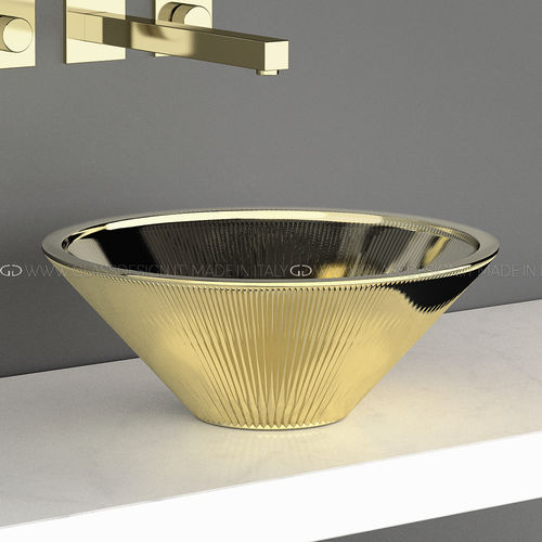 台上盆 - Tekno Lux / Tekno Lux Sotto - GLASS DESIGN Srl - 玻璃 / 锥形 / 无孔