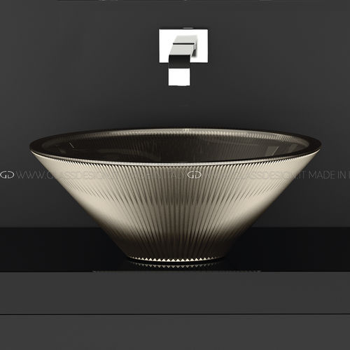 台上盆 - Tekno Metal - GLASS DESIGN Srl - 玻璃 / 锥形 / 无孔