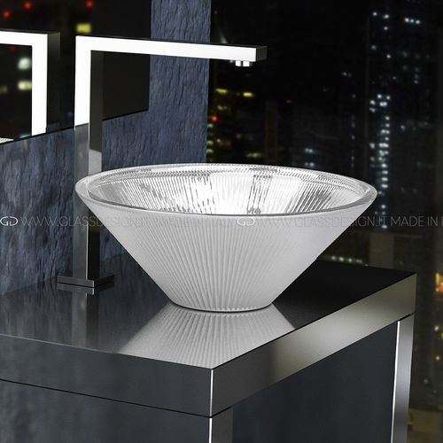 台上盆 - Tekno Materic - GLASS DESIGN Srl - 玻璃 / 锥形 / 无孔