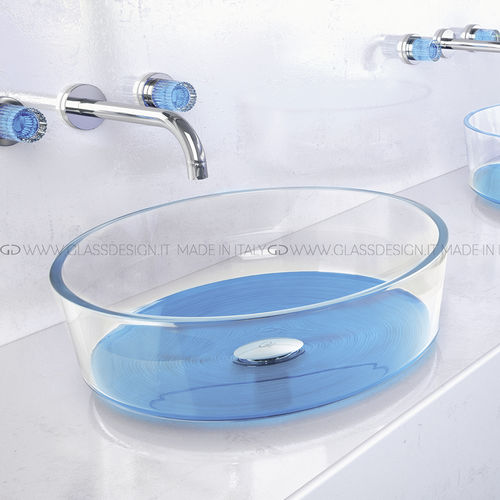 台上盆 - DROP KATINO - GLASS DESIGN Srl - 玻璃 / 圆形 / 无孔