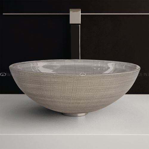 台上盆 - Venice 34/40/44 - GLASS DESIGN Srl - 水晶 / 圆形 / 无孔