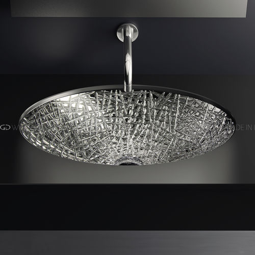台下式台盆 - Ice Oval Lux Sotto/Ice Oval Lux XL Sotto - GLASS DESIGN Srl - 水晶 / 椭圆 / 无孔