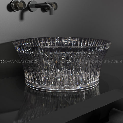 台上盆 - Volè Sole - GLASS DESIGN Srl - 水晶 / 透明 / 圆形