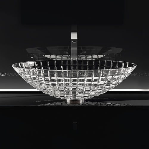 台上盆 - Luxor Oval/Luxor Oval XL - GLASS DESIGN Srl - 水晶 / 透明 / 椭圆