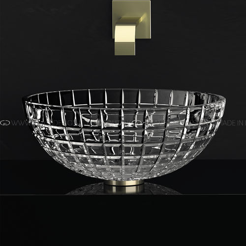 台上盆 - Luxor Round - GLASS DESIGN Srl - 水晶 / 透明 / 圆形