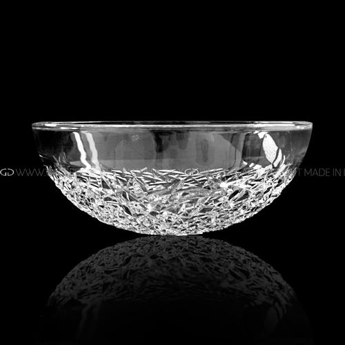 台上盆 - Ice Round - GLASS DESIGN Srl - 水晶 / 圆形 / 无孔