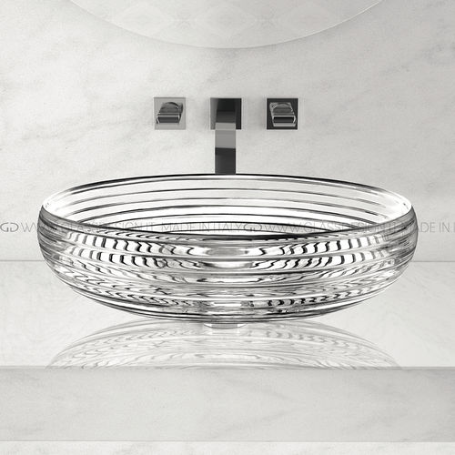 台上盆 - Scenic Astro - GLASS DESIGN Srl - 水晶 / 透明 / 圆形