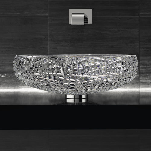 台上盆 - Scenic Ice - GLASS DESIGN Srl - 水晶 / 透明 / 圆形