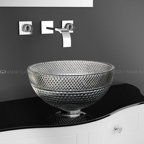 台上盆 - Ramada/Ramada Lux - GLASS DESIGN Srl - 水晶 / 圆形 / 无孔