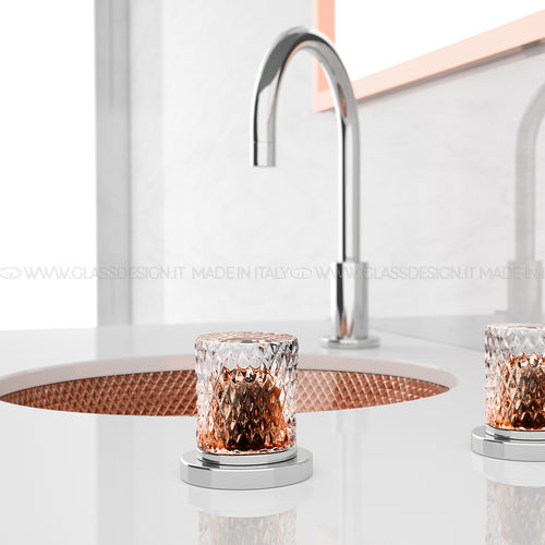 台下式台盆 - Ramada Lux Sotto - GLASS DESIGN Srl - 水晶 / 圆形 / 无孔