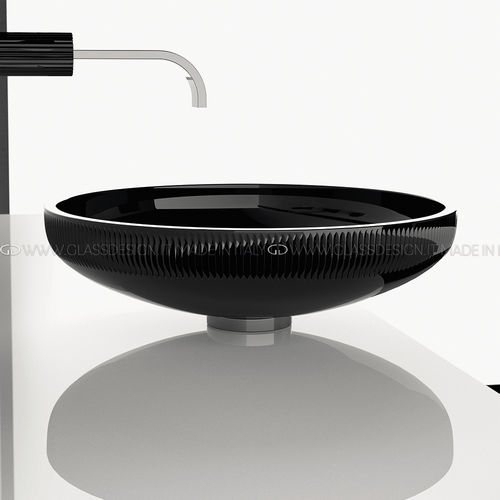台上盆 - Clivia - GLASS DESIGN Srl - 水晶 / 透明 / 圆形