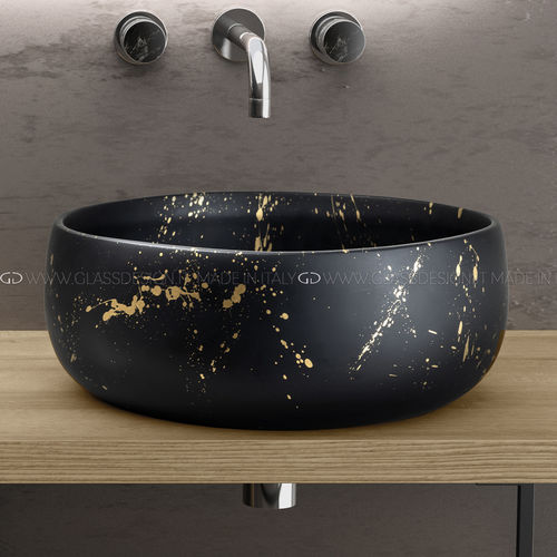台上盆 - POLO ART - GLASS DESIGN Srl - 陶瓷 / 手工 / 圆形