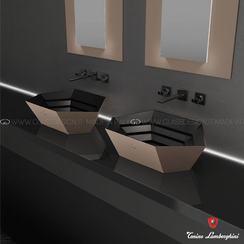 台上盆 - Vision Concept - GLASS DESIGN Srl - VetroFreddo® 材质 / 无孔 / 带溢水管