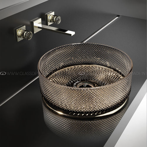 台上盆 - Villa XL - GLASS DESIGN Srl - 水晶 / 圆形 / 无孔