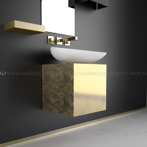 壁挂式台盆柜 - CUBUS - GLASS DESIGN Srl - 层压板 / 现代风格 / 单门