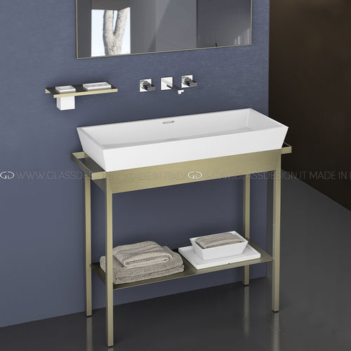独立式台盆柜 - GENOVA PLUS - GLASS DESIGN Srl - 不锈钢 / 现代风格 / 无门