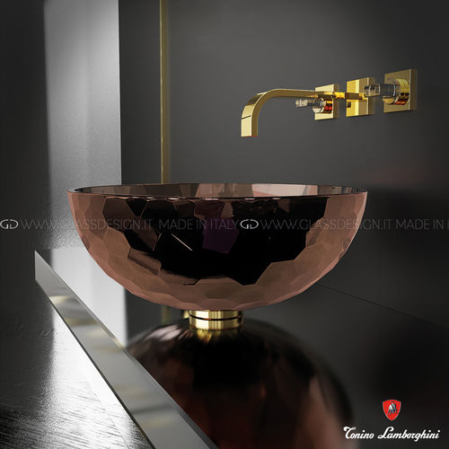 台上盆 - ALLURE ROUND - GLASS DESIGN Srl - 水晶 / 圆形 / 无孔