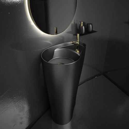 落地式台盆 - KHORUS - GLASS DESIGN Srl - VetroFreddo® 材质 / 无孔 / 无溢水管