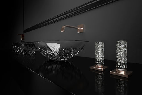 台盆混合水龙头 - GLAMOROUS ICE CYPRUM - GLASS DESIGN Srl - 台面 / 水晶 / 浴室