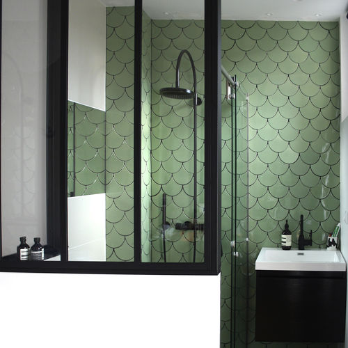陶瓷砖 - ECAILLES - Normandy Ceramics - Carrelage Design - relief - 高亮光 / 珐琅 / 缎面