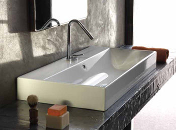 嵌入式台盆 - VELCA SERIES - CERAMICA TECLA - 陶瓷 / 长方形 / 现代风格