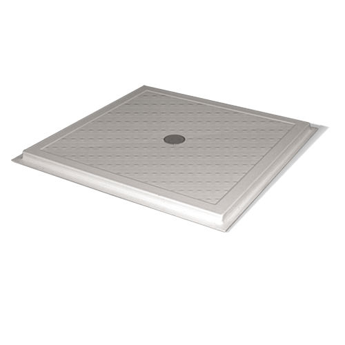 正方形淋浴底盆 - ABS FLOOR LEVEL SHOWER BASE - GOMAN - 放置式 / 玻璃纤维 / 防滑