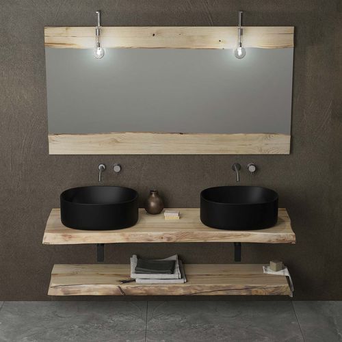 双洗手盆台面 - LIFE - LEGNOBAGNO - 栗木 / 定制