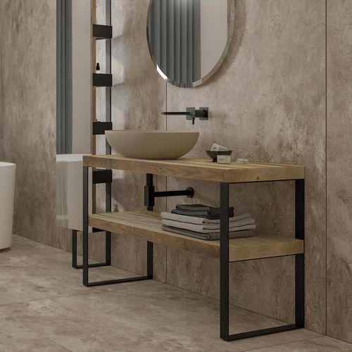 木质洗手盆台面 - LIFE 11 - LEGNOBAGNO - 陶瓷