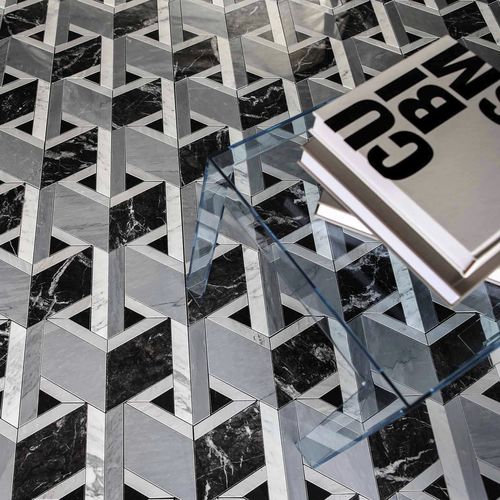 大理石瓷砖 - ACQUALINE : CUBE - LITHOS MOSAICO ITALIA - 抛光 / 室内 / 墙面