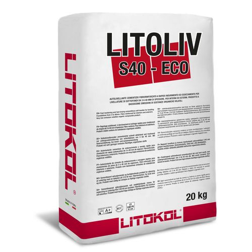自流平修补砂浆 - LITOLIV S40 ECO - LITOKOL - 防回缩 / 自流平 / 用于防水面层