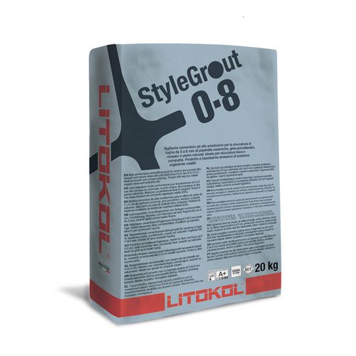 高性能砂浆胶合剂 - STYLEGROUT 0-8 - LITOKOL - 灌浆 / 用于瓷砖 / 粉末