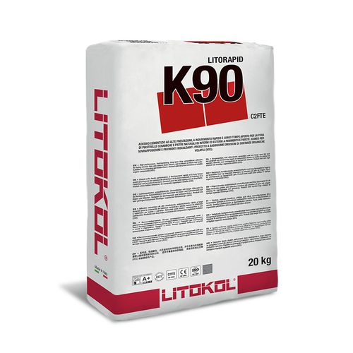 固结砂浆胶合剂 - LITORAPID K90 - LITOKOL - 用于瓷砖 / 用于混凝土 / 水泥