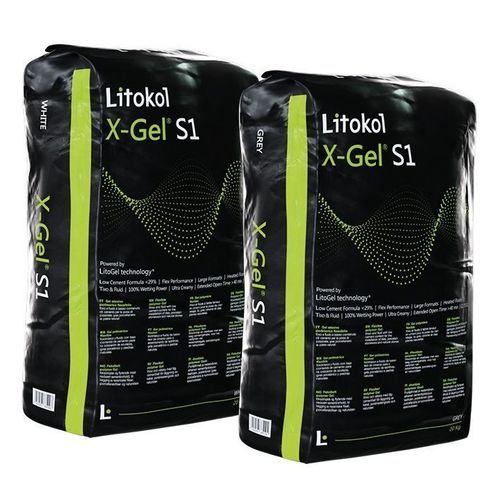 瓷砖砂浆胶合剂 - X-GEL&reg; S1 - LITOKOL - 用于石材 / 用于大理石 / 墙面