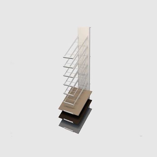 彩绘金属瓷砖展示架 - CP9-7 - MAROCCHI - 双面 / 带倾斜式货架 / 商用