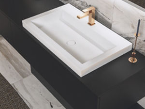 台上盆 - HALF PLANAR SQUARE - MOMA DESIGN - Corian®可丽耐 / 长方形 / 无孔