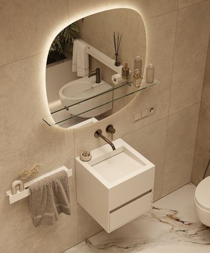 悬挂式台盆 - CUBIC - MOMA DESIGN - 木质 / Corian®可丽耐 / 定制
