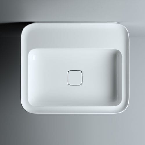悬挂式台盆 - CAMEO 60X50 H14 - VALDAMA - 陶瓷 / 长方形 / 现代风格