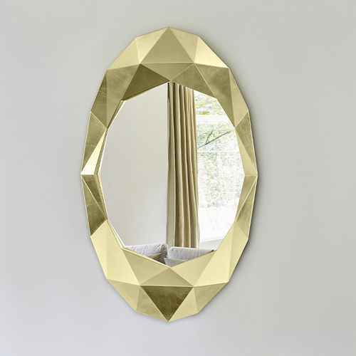 壁挂镜子 - Precious Gold - DEKNUDT MIRRORS  - 现代风格 / 椭圆 / 金属