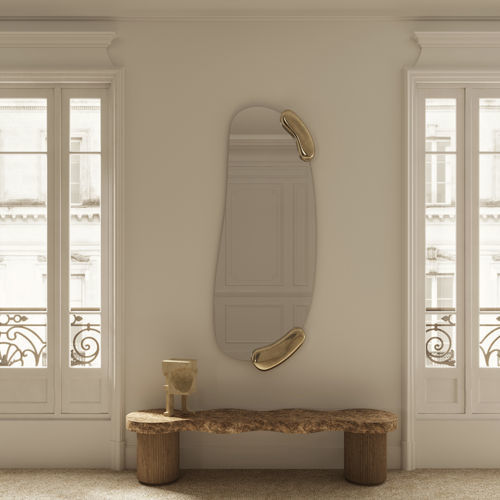壁挂镜子 - Calco Gold Hall - DEKNUDT MIRRORS  - 用于公寓 / 酒店客房 / 餐厅