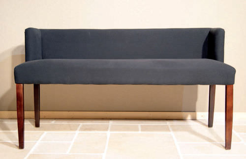 传统风格软包长凳 - CLINTON - HAZENKAMP FURNITURES BV - 布料 / 带椅背 / 灰色