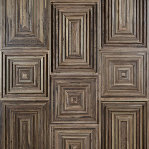 壁挂装饰面板 - Maze Walnut - WONDERWALL STUDIOS - 外包 / 家具 / 室内装潢