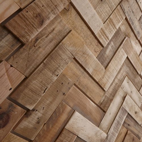 室内砌面板 - Herringbone Salvaged Pine - WONDERWALL STUDIOS - 木质 / 自粘 / 用于新支架