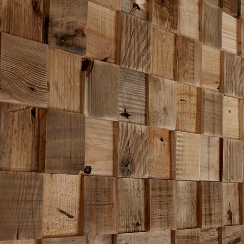 木质砌面板 - Cube Salvaged Pine - WONDERWALL STUDIOS - 室内 / 自粘 / 乡村风