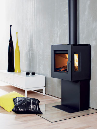 木材采暖炉 - UNIQ 23 - Westfire - 5 kW...10 kW / 3面 / 现代风格