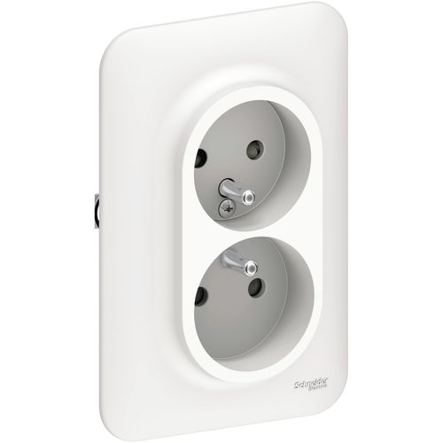 电源插座 - Ovalis  - SCHNEIDER ELECTRIC - 双 / 壁挂 / 嵌入式