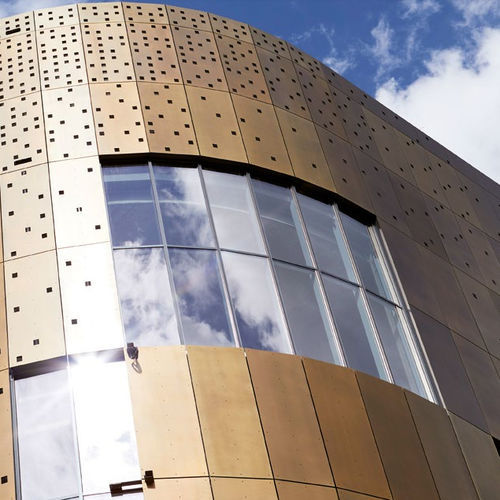 黄铜砌面板 - BRONZE HAIRLINE NATURAL  - POHL Metal Systems GmbH - 用于外墙 / 现代风格 / 抛光