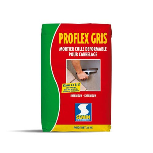 组装砂浆胶合剂 - PROFLEX - SEMIN - 用于瓷砖 / 用于蜂窝混凝土 / 水泥