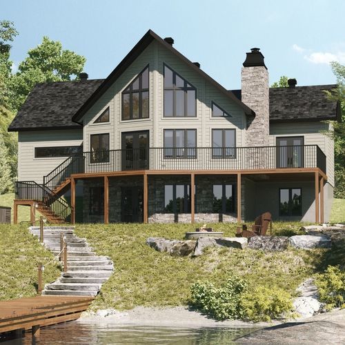 堆叠木材房屋 - Raleigh - TIMBER BLOCK  - 现代 / 2层楼 / 带露台